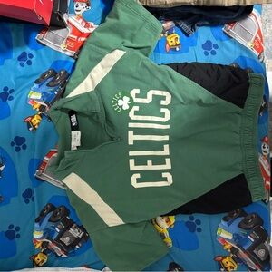 Zara Green and White Celtics Kids Jersey